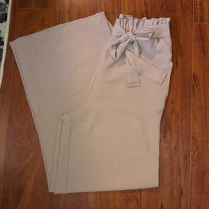 Wide leg pants petal pink color